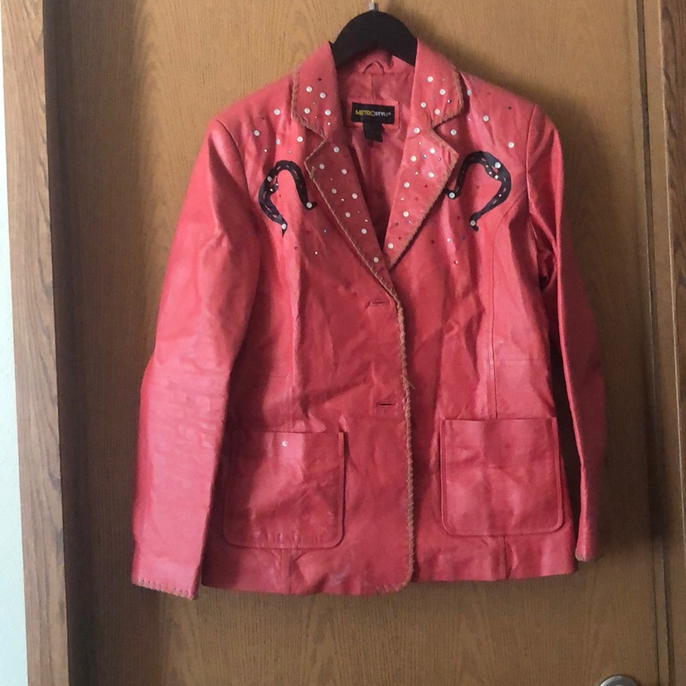 Orange western blazer